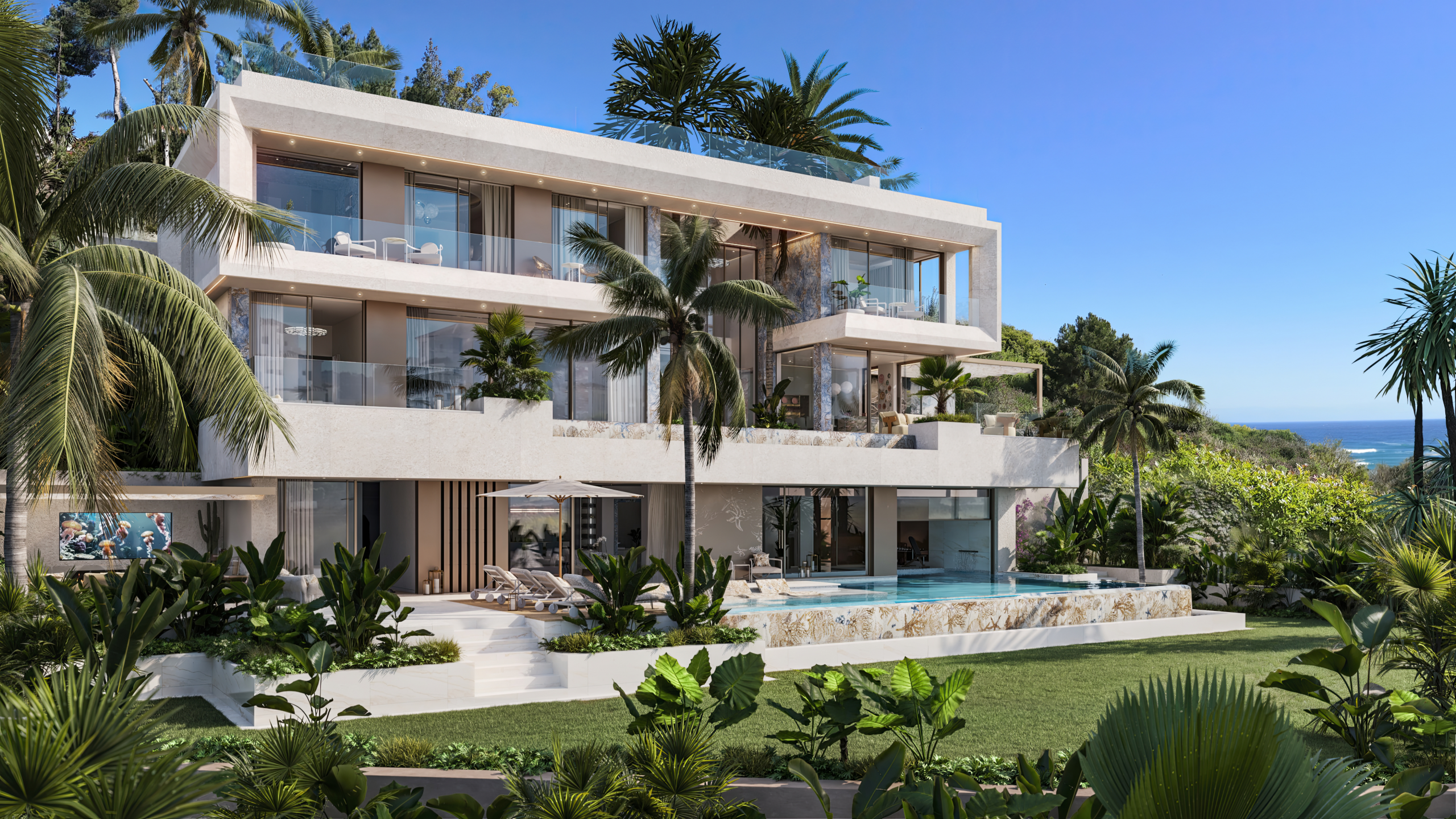 Suburban house with a garden