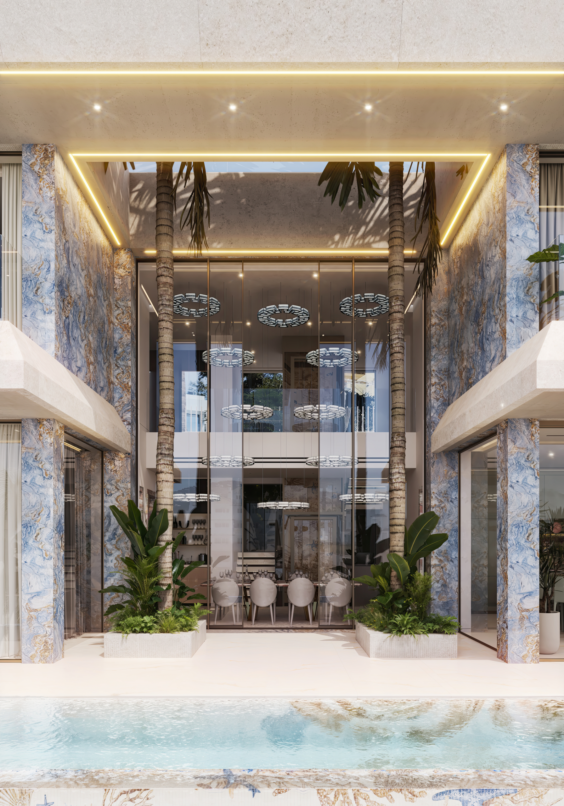 Living room with modern furniture